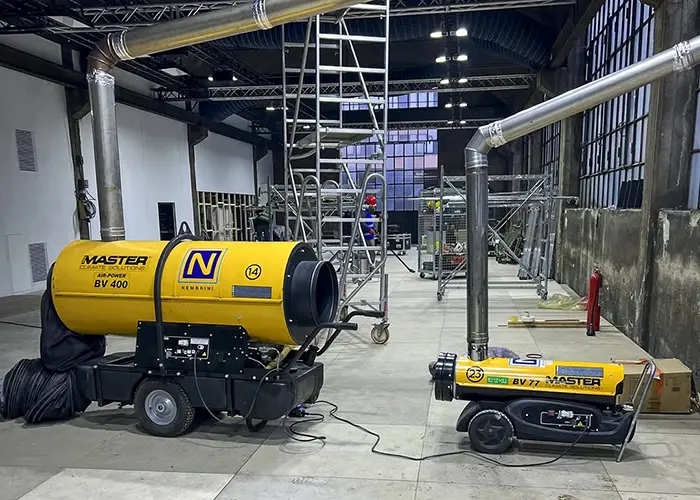 dispositivi per riscaldamento e raffrescamento temporanei milano